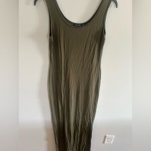 Boohoo Olive Green bodycon Sleeveless maxi Dress
